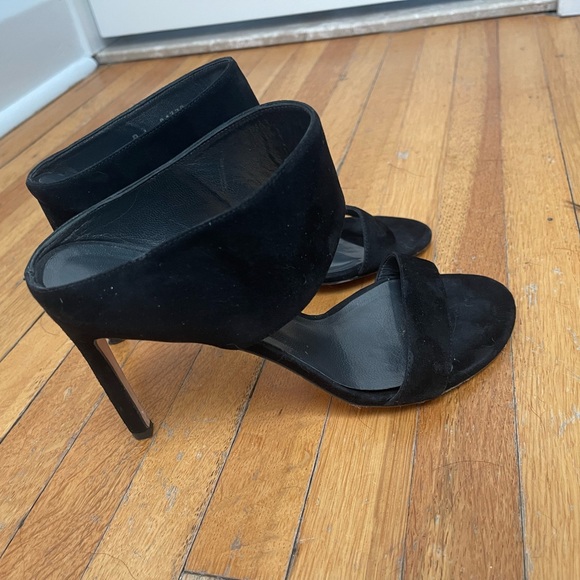 Stuart Weitzman Black Stilletto Slide Sandals - Picture 8 of 16